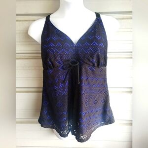 Plus Size 20 2x Lane Bryant Tankini Top Swimsuit Women's Swim